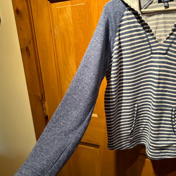 Chaps Striped Hooded Sweater size L - Picture 4 of 4